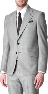 HUNTER GATHER Checked single-breasted suit jacket