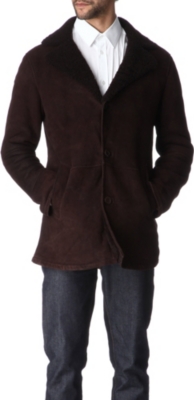 HUNTER GATHER Sheepskin car coat