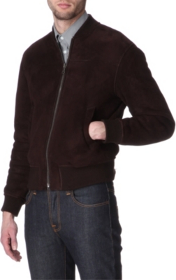 HUNTER GATHER Sheepskin bomber jacket