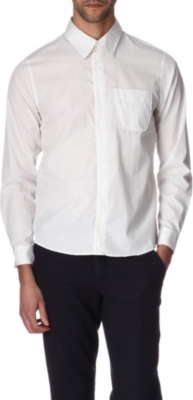 A.P.C. Pinstripe piped single cuff shirt