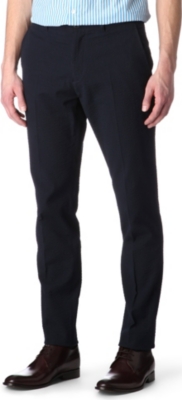 A.P.C. Seersucker slim-fit suit trousers