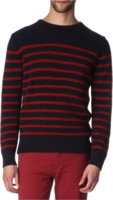 A.P.C. Striped camel jumper