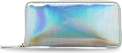 MARC BY MARC JACOBS Techno iridescent zip-around wallet