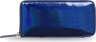 MARC BY MARC JACOBS Techno metallic zip-around wallet