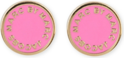 MARC BY MARC JACOBS Logo disc stud earrings