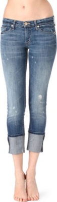 HUDSON JEANS Indie cropped skinny low-rise jeans