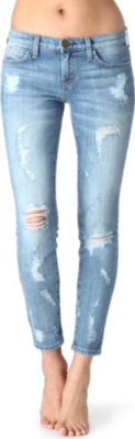 CURRENT/ELLIOTT The Stiletto shredded skinny mid-rise jeans (Shredded
