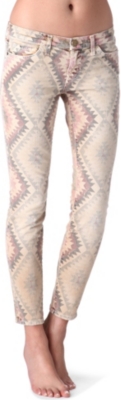 CURRENT/ELLIOTT The Stiletto skinny mid-rise printed jeans