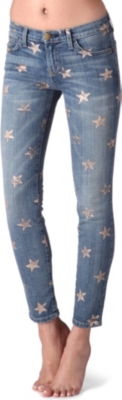 CURRENT/ELLIOTT The Stiletto skinny mid-rise star-printed jeans