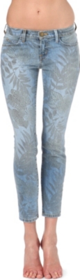 CURRENT/ELLIOTT The Stiletto skinny mid-rise printed jeans