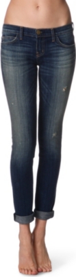 CURRENT/ELLIOTT The rolled skinny low-rise jeans