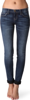 CURRENT/ELLIOTT The rolled skinny low-rise jeans