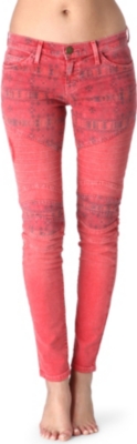 CURRENT/ELLIOTT The Moto skinny low-rise jeans