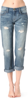 CURRENT/ELLIOTT Super Loved cropped boyfriend high-rise jeans