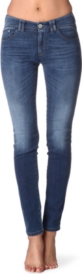 ARMANI JEANS J28 skinny mid-rise embellished jeans