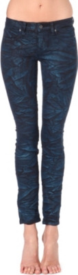 PAIGE DENIM Verdugo crinkled skinny mid-rise jeans