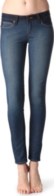 PAIGE DENIM Emily panelled skinny mid-rise jeans