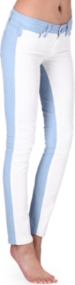 PAIGE DENIM Emily skinny mid-rise panelled jeans