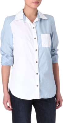 PAIGE DENIM Eden colour-block shirt