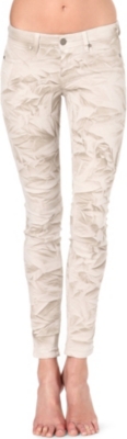 PAIGE DENIM Verdugo crinkled skinny mid-rise jeans