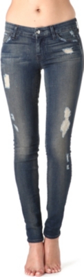 KORAL Destroyed skinny mid-rise jeans