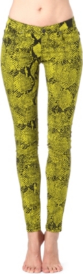 TRIPP NYC Snake-print skinny mid-rise jeans