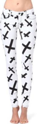 TRIPP NYC Anarchy Cross skinny mid-rise jeans