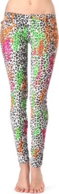 TRIPP NYC Paintball-effect skinny mid-rise jeans