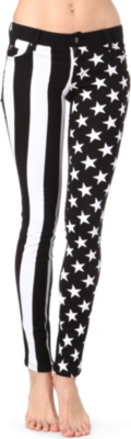 TRIPP NYC Stars and Stripes-print skinny mid-rise jeans