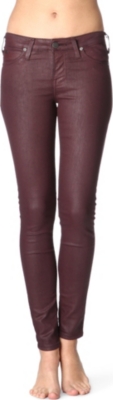 LEE Scarlett waxed skinny mid-rise jeans