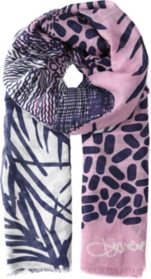DIANE VON FURSTENBERG Hanover wool and silk scarf