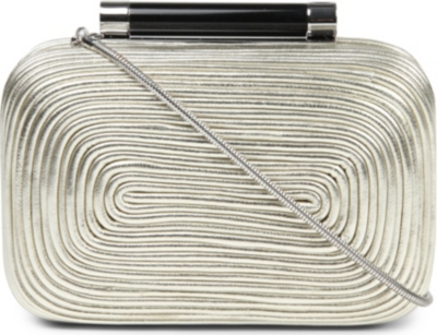 DIANE VON FURSTENBERG Tonda metallic clutch