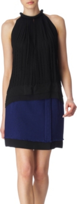 DIANE VON FURSTENBERG Daga pleated top (Black