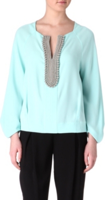 DIANE VON FURSTENBERG Elima embellished top