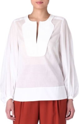 DIANE VON FURSTENBERG Mallegra cotton voile blouse