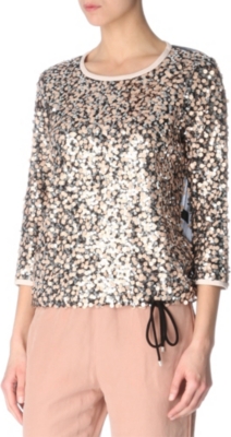 DIANE VON FURSTENBERG Kavita sequinned top