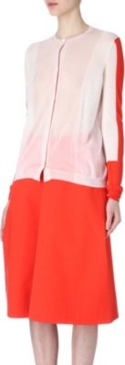 JIL SANDER Colour-block cashmere cardigan