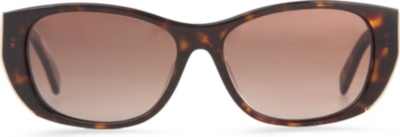 JIL SANDER Tortoiseshell oval-frame sunglasses