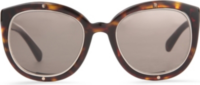 JIL SANDER Tortoiseshell round-frame sunglasses