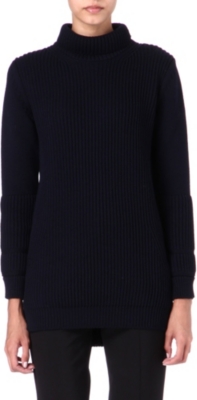 JIL SANDER Roll-neck ribbed jumper