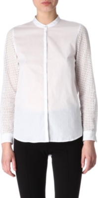 HUGO BOSS Broderie-sleeves shirt