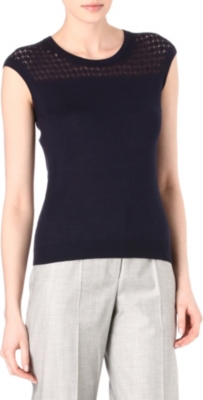 HUGO BOSS Crochet knit top