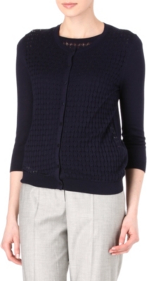 HUGO BOSS Crochet knit cardigan
