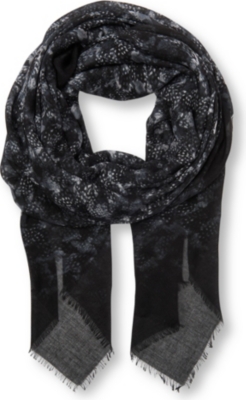 HUGO BOSS Printed modal scarf