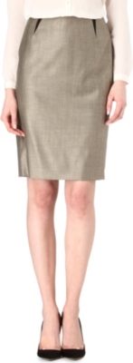 HUGO BOSS Stretch-wool pencil skirt