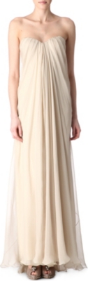 ALEXANDER MCQUEEN Bustier silk-chiffon gown