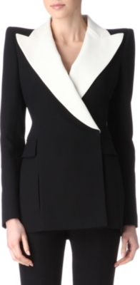 ALEXANDER MCQUEEN Contrast lapels jacket