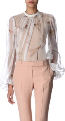 ALEXANDER MCQUEEN Dragonfly-print top