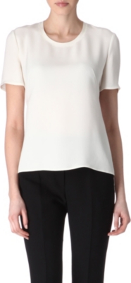 ALEXANDER MCQUEEN Silk-cady top