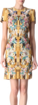 ALEXANDER MCQUEEN Geometric Hummingbird dress